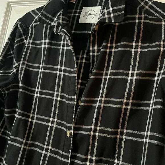 Jachs Girlfriend Button Down Plaid Flannel Size Small - Picture 3 of 5
